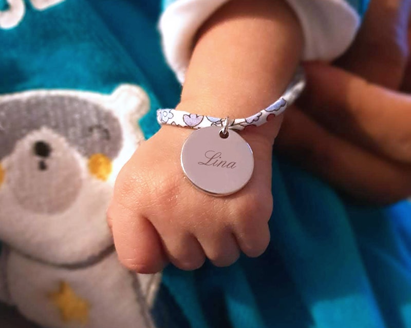  Bracelet Liberty enfant Personnalisable - Bleu ou rose 