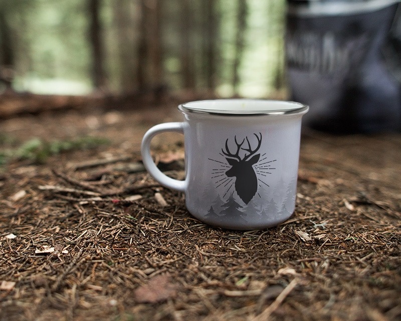 Mug en émail personnalisable - Cerf