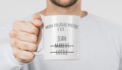 Mug personnalisable mon collègue préféré c'est Jean, et pas Marcus ni Lucile