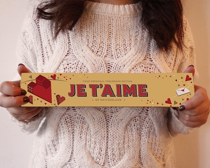 Toblerone personnalisé Je t'aime