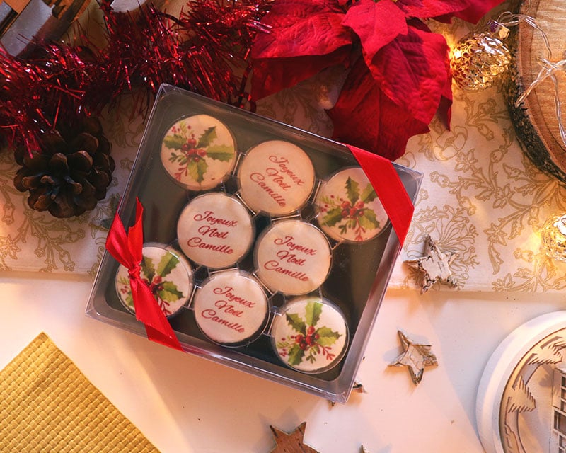 Macarons de Noël personnalisables 