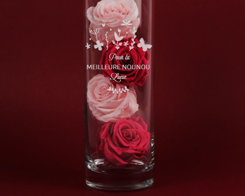 Vase personnalisé pour la meilleure nounou du monde