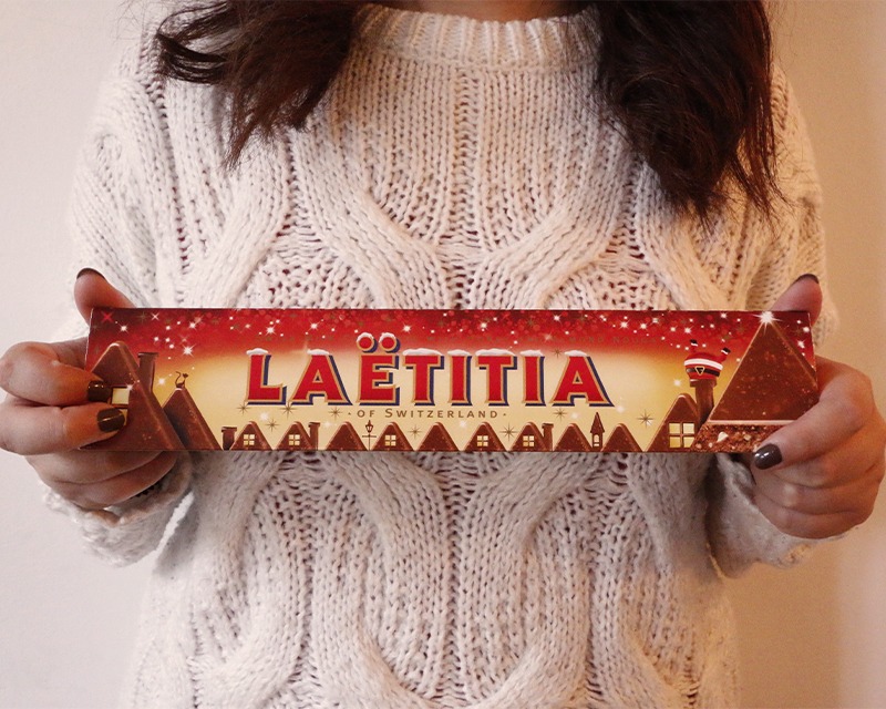Chocolat personnalisé de Noël : Toblerone personnalisé Noël