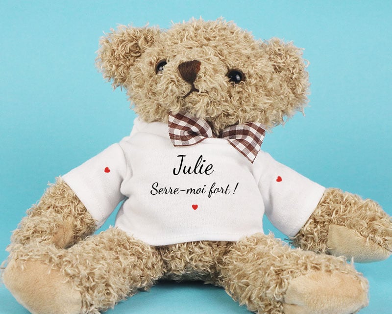 Ours en peluche personnalisé message d'amour