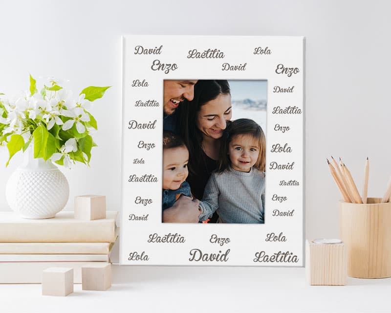 Cadre photo personnalisé prénoms
