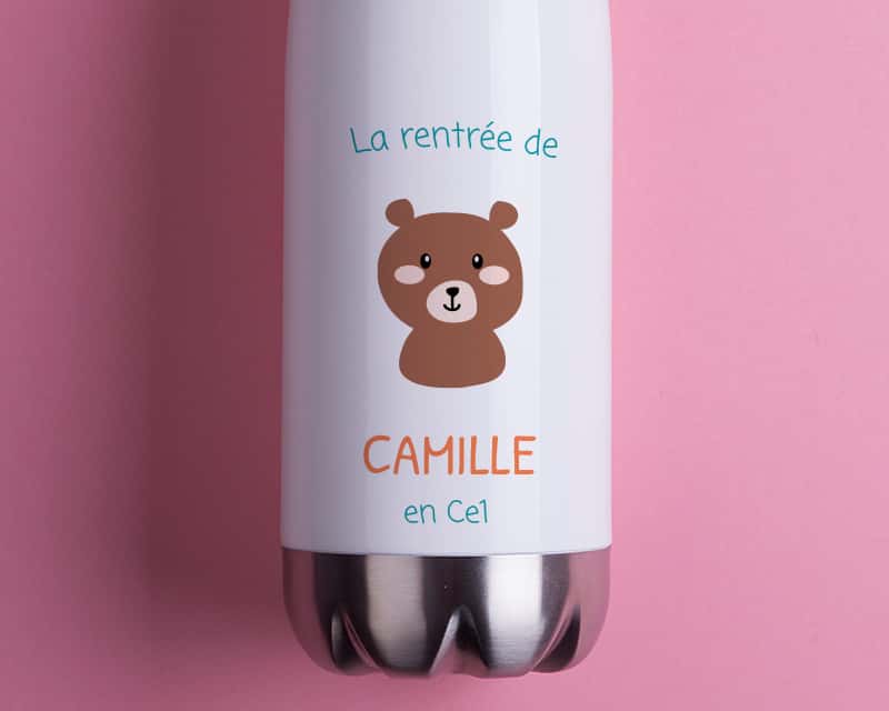 Bouteille isotherme en inox personnalisée avec des animaux