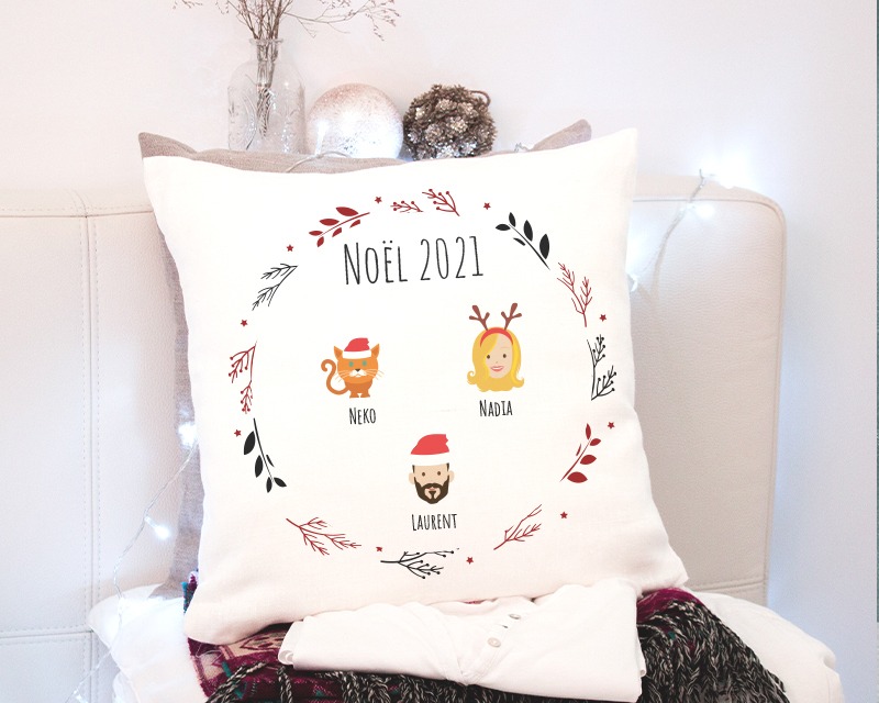 Coussin Family circus Noël