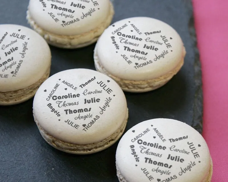 Macarons coeur famille