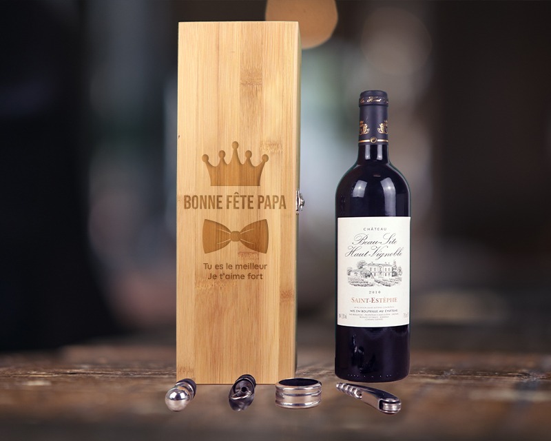 Coffret sommelier personnalisé papa royal