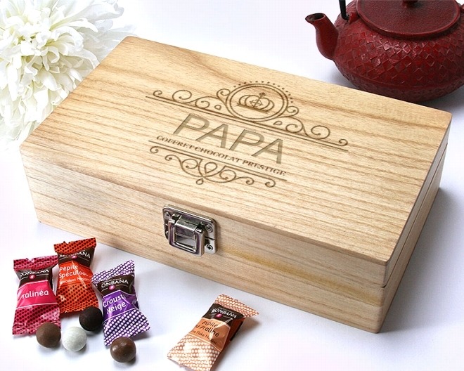 Coffret chocolats gravé Monbana