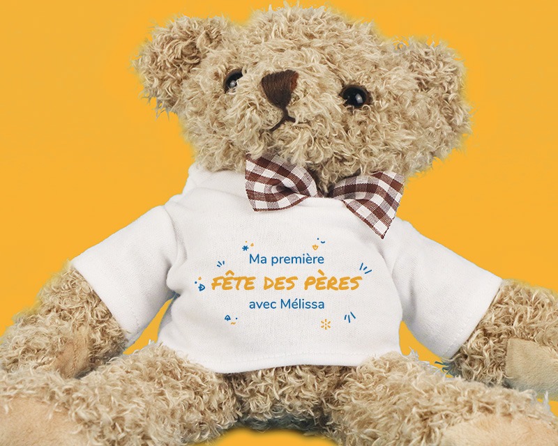 Peluche ourson personnalisée ma première fête des oères