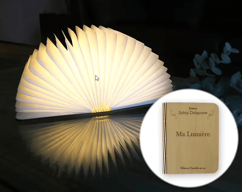 Livre lumineux personnalisé
