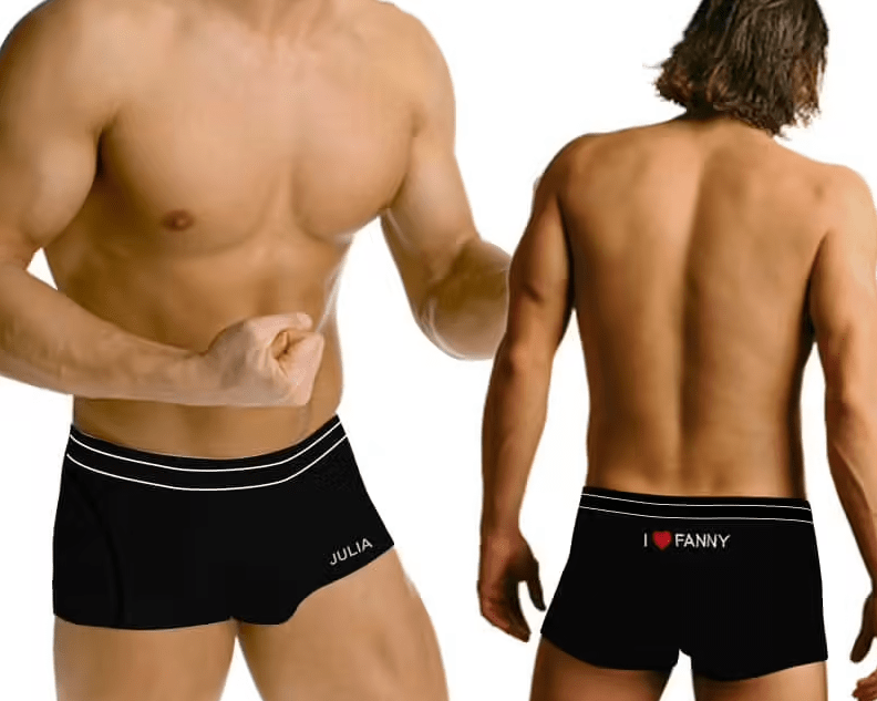 boxer personnalisé cadeau saint valentin, caleçon saint valentin