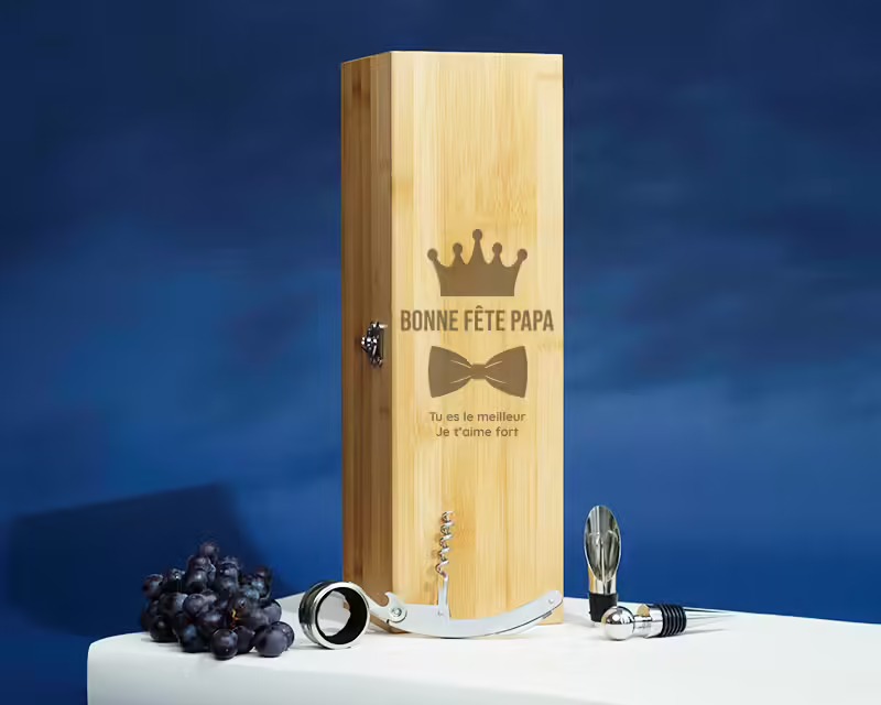 Un coffret sommelier personnalisé bonne fête papa