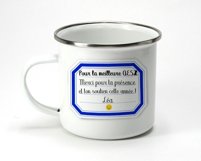 Tasse en émail personnalisée