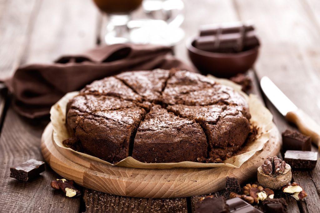 Gâteau brownie au chocolat fait maison