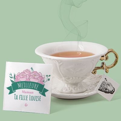 Boîte de 10 sachets de thé bio personnalisables - Maman Fleurie