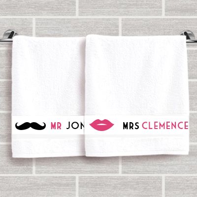 Duo de serviettes Mr & Mrs