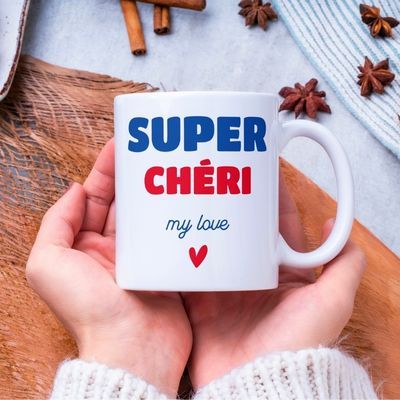 Mug personnalisé - Super Chéri