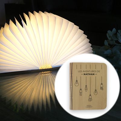 Lampe livre lumineux personnalisable - Ampoule