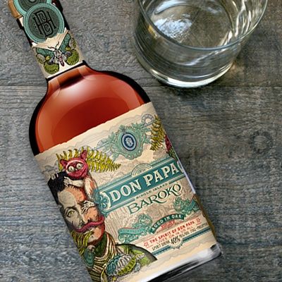 Bouteille de Rhum Don Papa + Verre gravé personnalisable