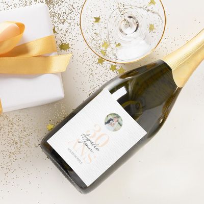 Bouteille de champagne personnalisée - Noces de Perle