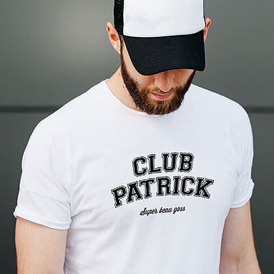 T-shirt blanc homme Club