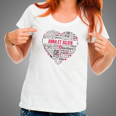 T-shirt mots d'Amour femme