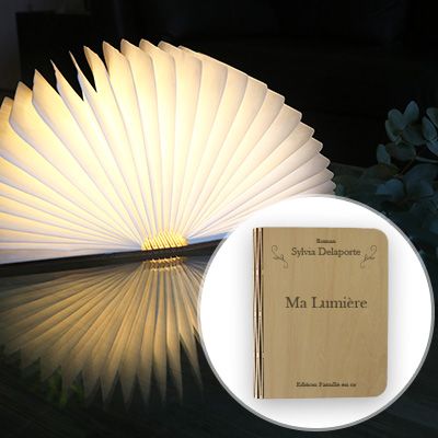 Lampe livre lumineux personnalisable - Première de couverture