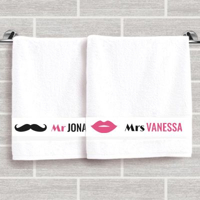 Duo de serviettes Mr & Mrs