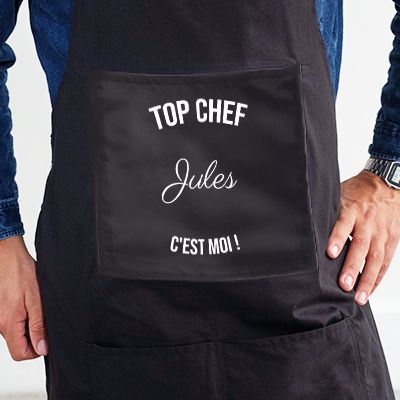 Tablier noir personnalisable