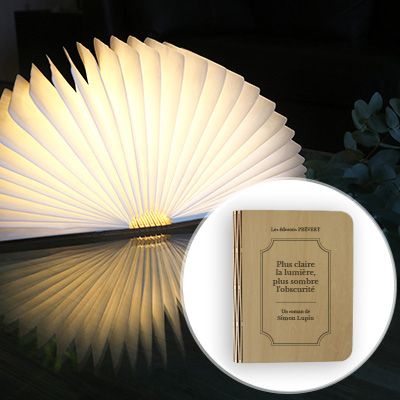Lampe livre lumineux personnalisable - Couverture Classique