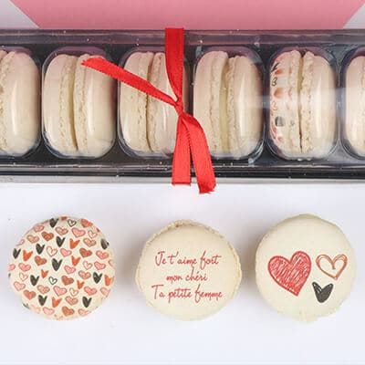 Macarons Personnalisables - Amour