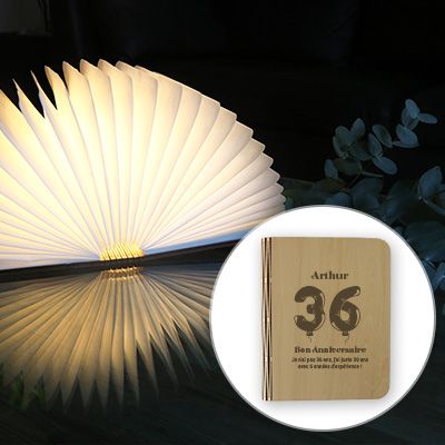 Lampe livre lumineux personnalisé - Collection ballons d'anniversaire