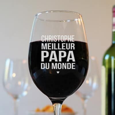 Verre à vin personnalisé - Meilleur Papa