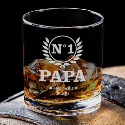 Verre à Whisky Personnalisable - Papa N°1