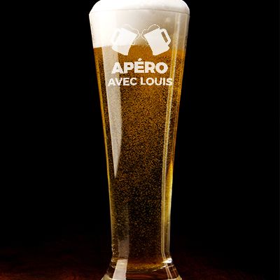 Verre à Bière Flûte Personnalisable - Apéro