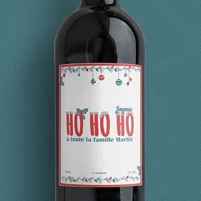 Bouteilles de vin de Bordeaux à personnaliser - Collection Hohoho !