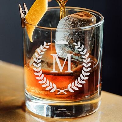 Verre à Whisky Personnalisable - Monogramme Royal