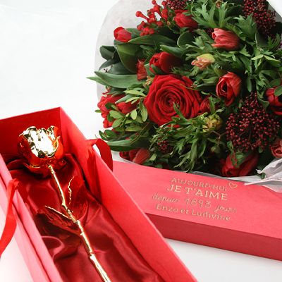 CADEAUX.COM Vase Mariage Personnalisable Cadeau de Mariage Unique Date du Mariage Gravure avec Prénoms des mariés 