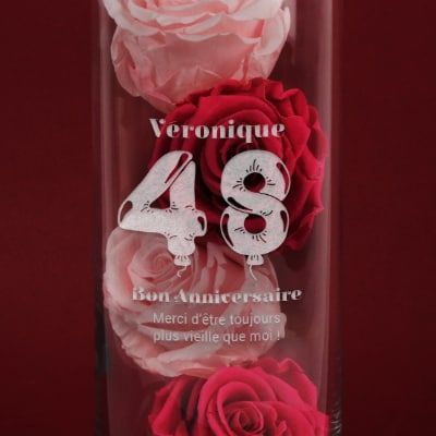 Vase Personnalisable Gravé - Collection ballons d'anniversaire