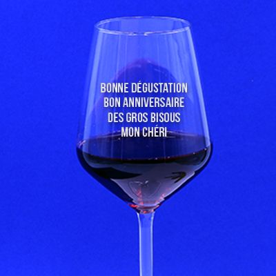 Verre à vin personnalisé - Message