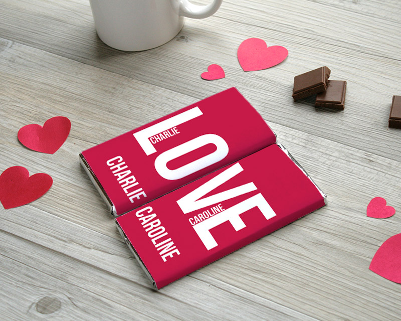 Tablettes de chocolat Duo LOVE