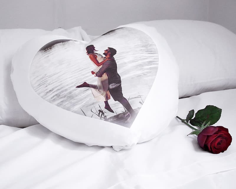 Coussin coeur personnalisé - Photo