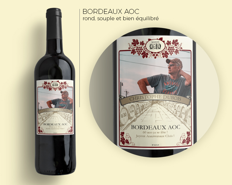 Bouteilles de vin de Bordeaux Photo