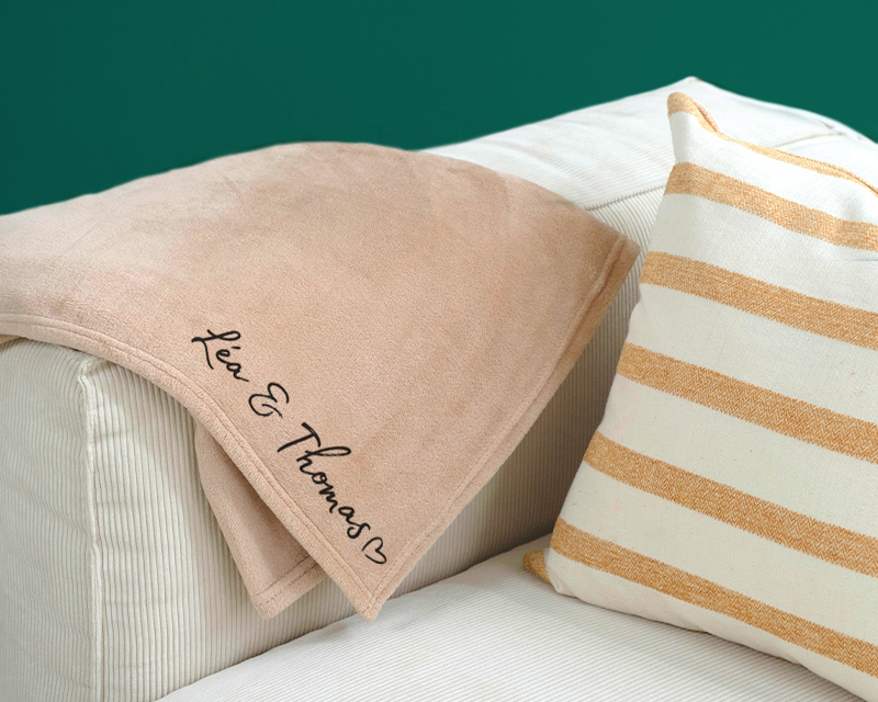 Maxi plaid doux personnalisable - Sweet Couple