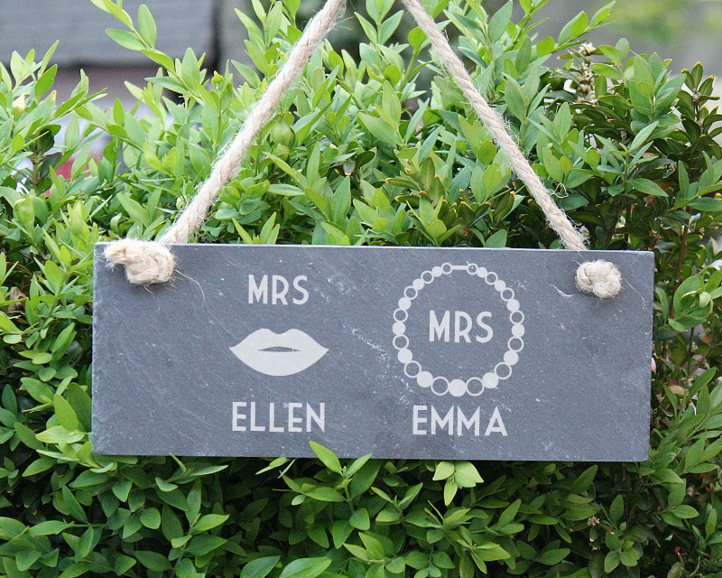 Plaque de porte personnalisée - Mrs & Mrs