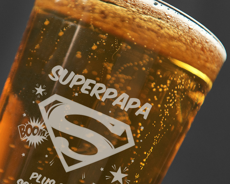 Verre à bière personnalisé - Super Papa