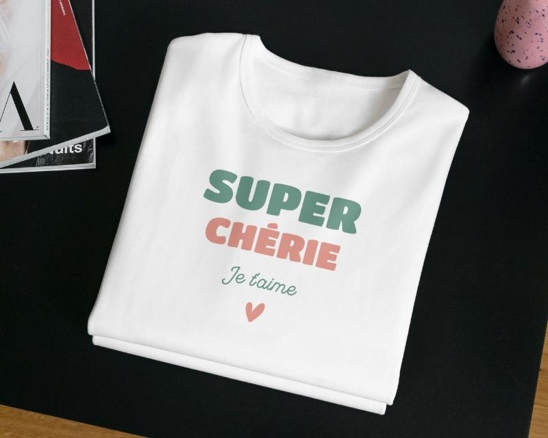 T-shirt femme personnalisé - Super Chérie