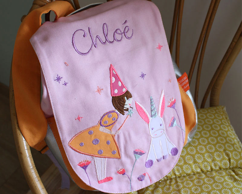 Sac à dos brodé Fée licorne
